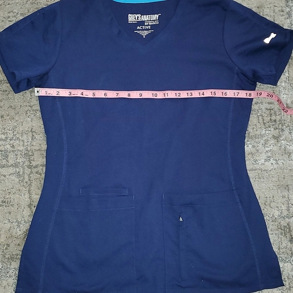 Grey's Anatomy SM Petite Indigo Blue  Scrub Set - Picture 6 of 15